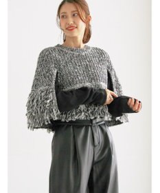 Te chichi ループ編みポンチョ