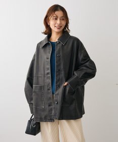 Green Parks ・ＥＬＥＮＣＡＲＥ　ＤＵＥ　フェイクレザーカバーオール