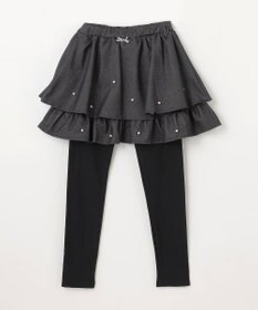 ANY KIDS パール×デニムニットスカッツ