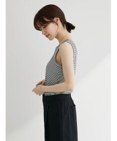 Green Parks ボーダーリブタンクトップ