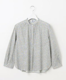J.PRESS LADIES 【洗える】Liberty バンドカラー プルオーバー ブラウス