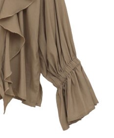 YECCA VECCA ラッフルリボンロングブラウス