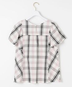 ANY SIS 【洗える】チェックフレア ブラウス