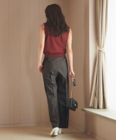 Feroux 【洗える】サイドオープンスラックス パンツ