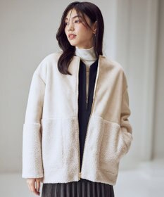 ANY L スエードボアコンビブルゾン