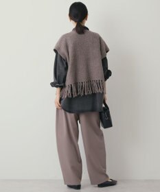 AMERICAN HOLIC 裾フリンジニットショートベスト