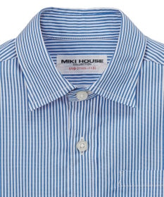 MIKI HOUSE HOT BISCUITS 【110-130cm】ブロード素材の長袖シャツ