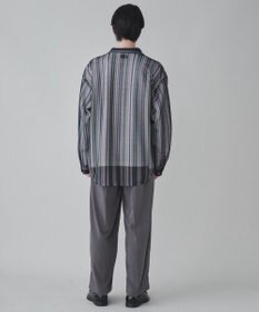 WEGO 【ユニセックス着用ITEM】ストライプメッシュBIGシャツ