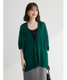 Green Parks 接触冷感シアーニットカーディガン