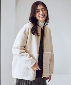 ANY L スエードボアコンビブルゾン