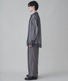 WEGO 【ユニセックス着用ITEM】ストライプメッシュBIGシャツ