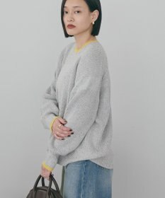 AMERICAN HOLIC 【WEB限定】配色ラインニットプルオーバー