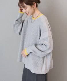 AMERICAN HOLIC 【WEB限定】配色ラインニットプルオーバー