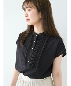 Green Parks ・ＥＬＥＮＣＡＲＥ　ＤＵＥ　ピンタックフレンチブラウス