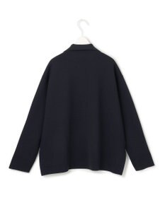 ICB L 【洗える】 シンセティックダブルフェイス スキッパーニットプルオーバー