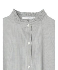 Green Parks イージーケアスタンドフリルシャツチュニック