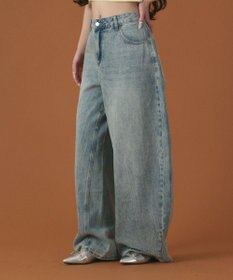 WEGO ラインストーンbackロゴデニム