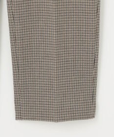 自由区 【撥水加工・洗える】TRギャバチェック柄テーパード パンツ
