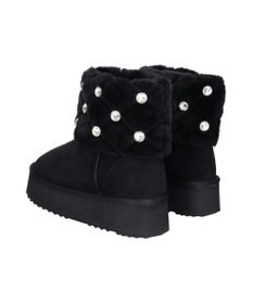 Bridget Birkin 【Bridget Birkin】キルティングビジュームートンブーツ