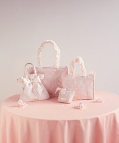Maison de FLEUR 桜フリルハンドルスクエアトートSバッグ