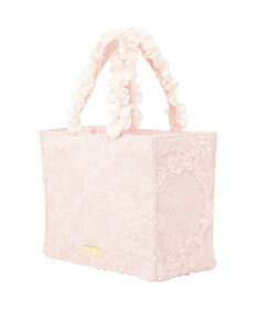 Maison de FLEUR 桜フリルハンドルスクエアトートSバッグ