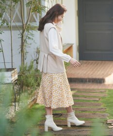 Feroux 【洗える】バックペプラム ジレ