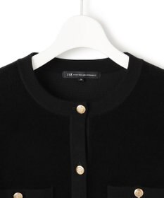 23区 【洗える】ベロアニット カーディガン