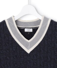 J.PRESS YORK STREET 【WOMEN】ケーブルチルデン ニットベスト