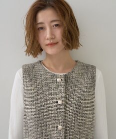 YECCA VECCA ツイードペプラムジレ