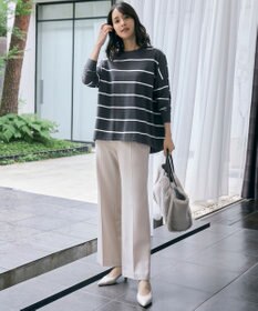 自由区 【WEB限定カラーあり・撥水加工・洗える】TRギャバストレート パンツ