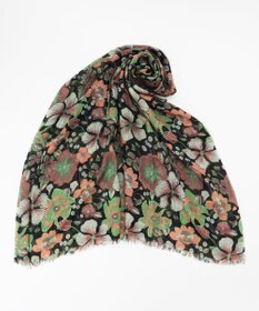 JOSEPH ABBOUD 【インド製】ランダムフラワーモチーフショール