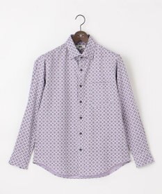JOSEPH ABBOUD 【柔らか】ファインパターンプリント シャツ パープル系5