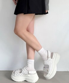 WEGO 【MLサイズ展開】厚底キルティングサンダル