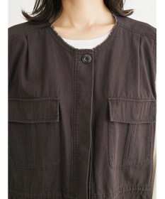 Green Parks ・ＳＵＧＡＲ　ＳＰＯＯＮ　ノーカラーミリタリーベスト