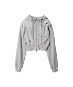 WEGO ヴィンテージウォッシュWジップショートパーカー