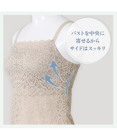 BRADELIS New York 【カヤビューティーラボ】はくだけ簡単!レーシーロングブラ24 ノンワイヤー 補整 ブラジャー 見せブラ ブラトップ
