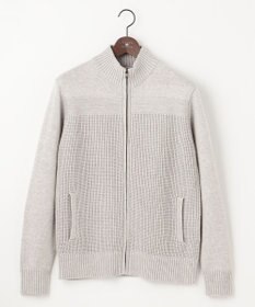 JOSEPH ABBOUD 【キングサイズ・洗える】コットンバルキーニットブルゾン