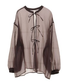 earth music&ecology シアーリボンシャツ