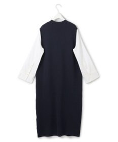 ICB L 【洗える】 クロスコンビ ニットワンピース