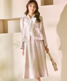 Feroux 【先行予約】パール釦ペプラムジャケット×スカート セットアップ