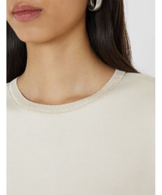 JOSEPH 【洗える】ポプリンジャージー　キャップスリーブティーシャツ