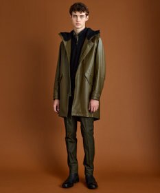 JOSEPH ABBOUD ベジタブルラムスキンレザーコート