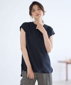 ANY 【汗ジミ防止加工】シルケットスムースノースリーブプルオーバー