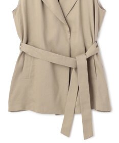 BEIGE， MICA /  リネンブレンドベルト付きジレ