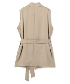 BEIGE， MICA /  リネンブレンドベルト付きジレ