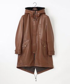 JOSEPH ABBOUD ベジタブルラムスキンレザーコート