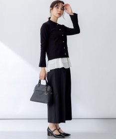 組曲 L 【ストレッチ・イージーケア】オシャクロス ガウチョパンツ