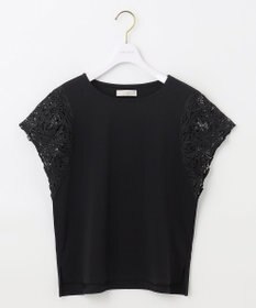 ANY SIS S 袖モチーフレース カットソー