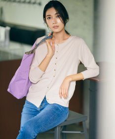 23区 S 【前後着用可能】レーヨンポリエステルストレッチ カーディガン