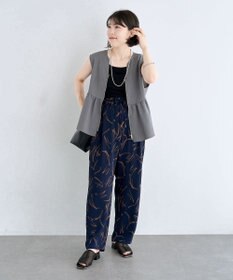 Green Parks 麻調ペプラムｚｉｐベスト